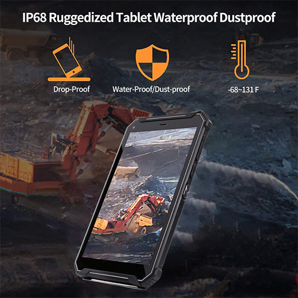Android 10 Waterproof Rugged Outdoor Tablet For OTG 217*129.3*16.2mm
